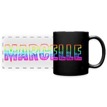 marcelle rs arc-en-ciel - Mug panoramique uni - noir - Devant