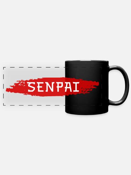 Senpai Japan - Panorama-Tasse farbig - Schwarz