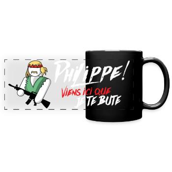 Philippe Cobra Accessoires - Mug panoramique uni - noir - Devant