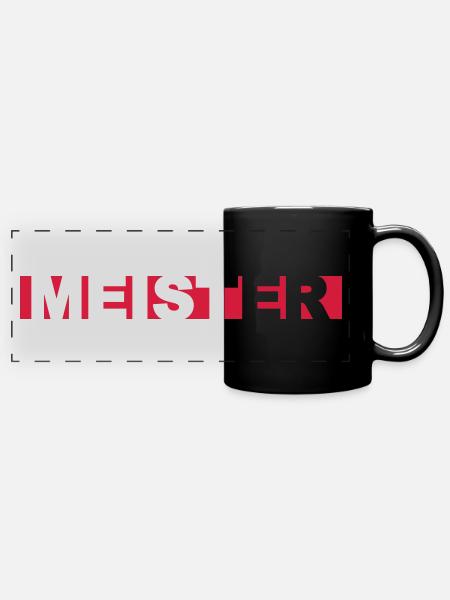 Meister - Panorama-Tasse farbig - Schwarz