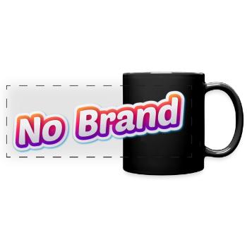 Pas de style d’autocollant de marque - Mug panoramique uni - noir - Devant