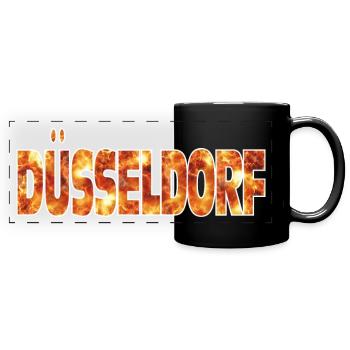 Dusseldorf - Mug panoramique uni - noir - Devant