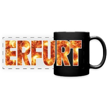Erfurt - Mug panoramique uni - noir - Devant