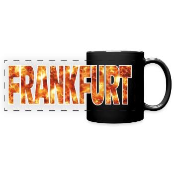 Frankfurt - Panorama-Tasse farbig - Schwarz - Vorne