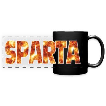 Sparte - Mug panoramique uni - noir - Devant