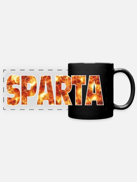 Sparta - Panorama-Tasse farbig - Schwarz