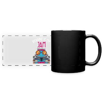 Reading - Reading Is My Jam - Full Colour Panoramic Mug - black - Front