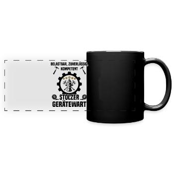 Stolzer Gerätewart Freiwillige Feuerwehr Beruf - Panorama-Tasse farbig - Schwarz - Vorne