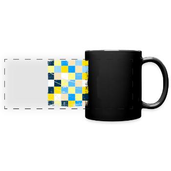 Glider pilot glider flying glider - Full Colour Panoramic Mug - black - Front
