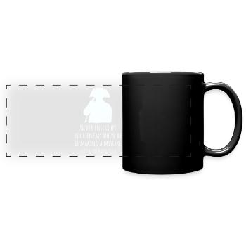 Napoleon Bonaparte sagt - Panorama-Tasse farbig - Schwarz - Vorne