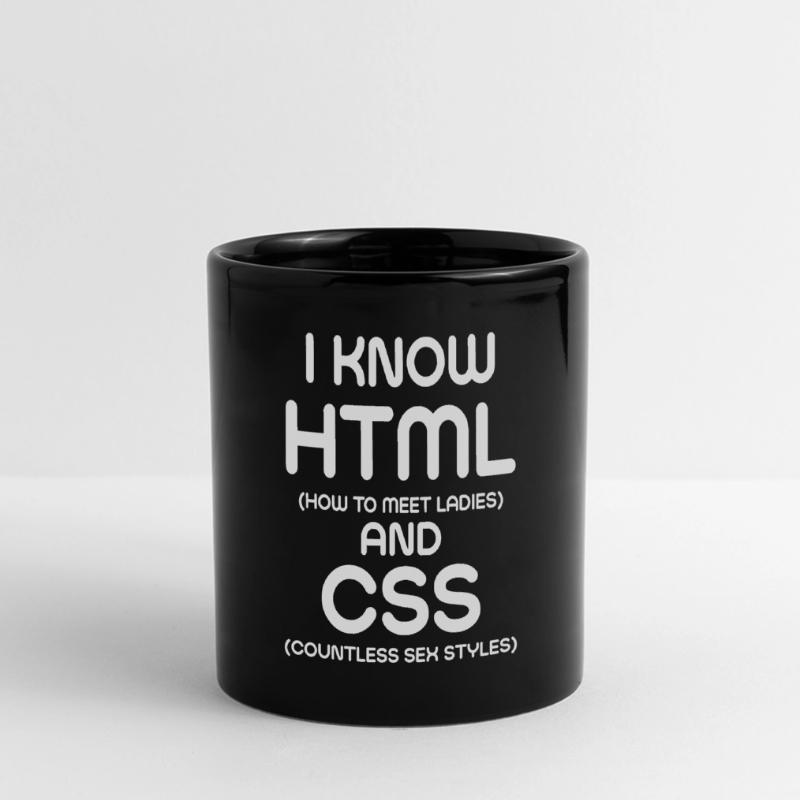 Ich kenne HTML und CSS Panorama-Tasse farbig