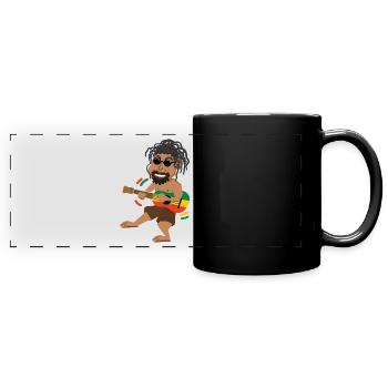 Reggae - Full Colour Panoramic Mug - black - Front