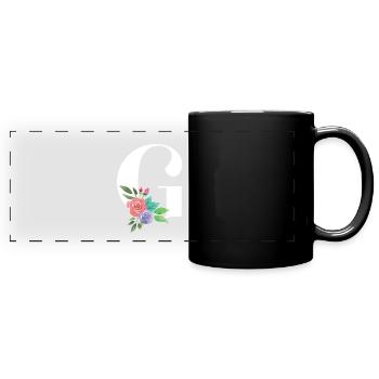 Letter G personalized gift alphabet first name Christmas - Full Colour Panoramic Mug - black - Front