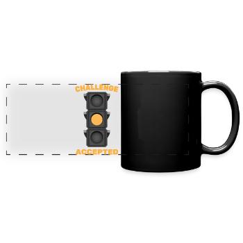 Feu de signalisation - Mug panoramique uni - noir - Devant