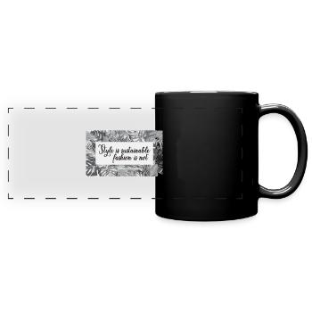 Sustainability - Full Colour Panoramic Mug - black - Front