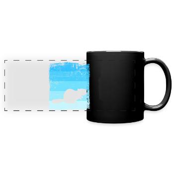 Biber - Panorama-Tasse farbig - Schwarz - Vorne