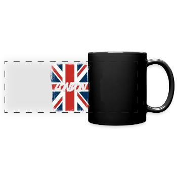 London - Panorama-Tasse farbig - Schwarz - Vorne