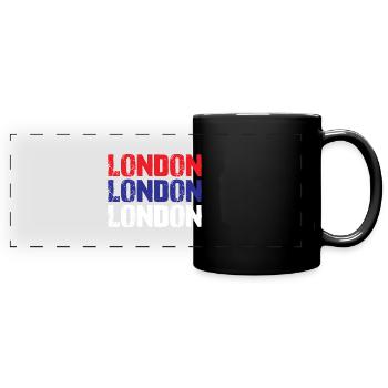 London - Panorama-Tasse farbig - Schwarz - Vorne