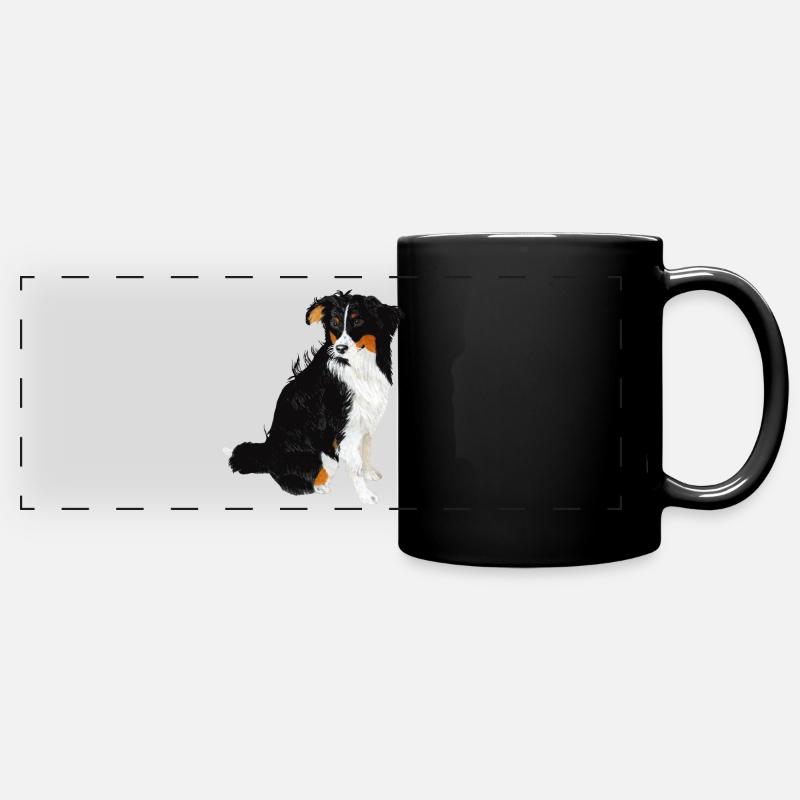 Aussie Nanouk, Seated - Watercolour - Full Colour Panoramic Mug - black