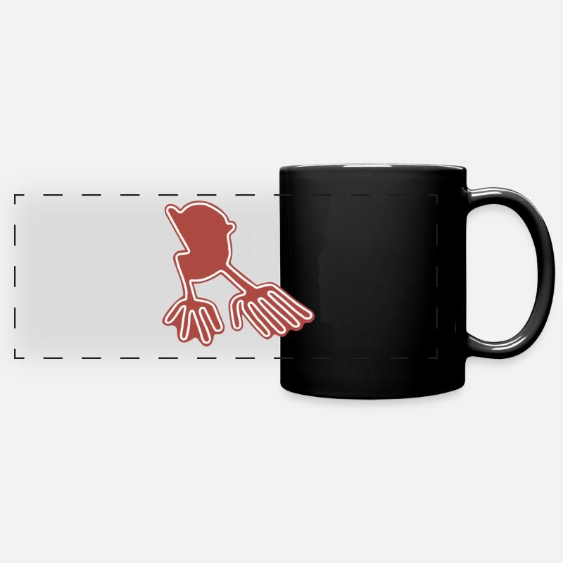 Nazca Lines Bird - Full Colour Panoramic Mug - black