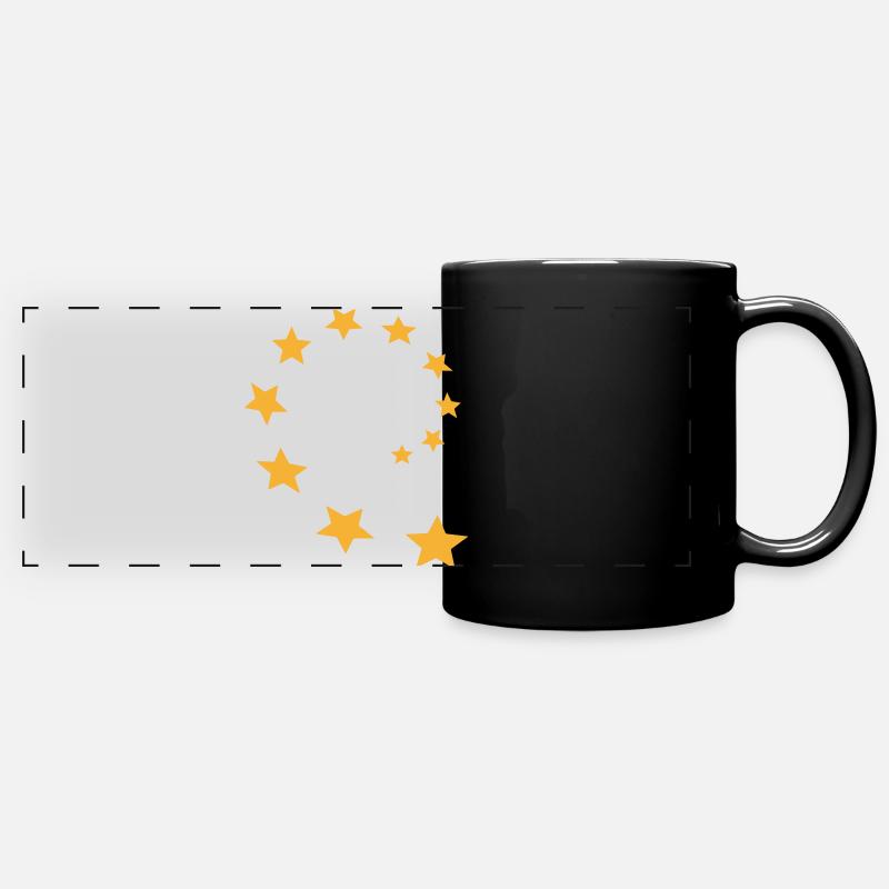 Sternenkreis deformiert 2 - Panorama-Tasse farbig - Schwarz