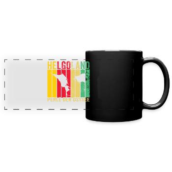 Helgoland Baltic Sea Sylt Deät Lun Lighthouse - Full Colour Panoramic Mug - black - Front