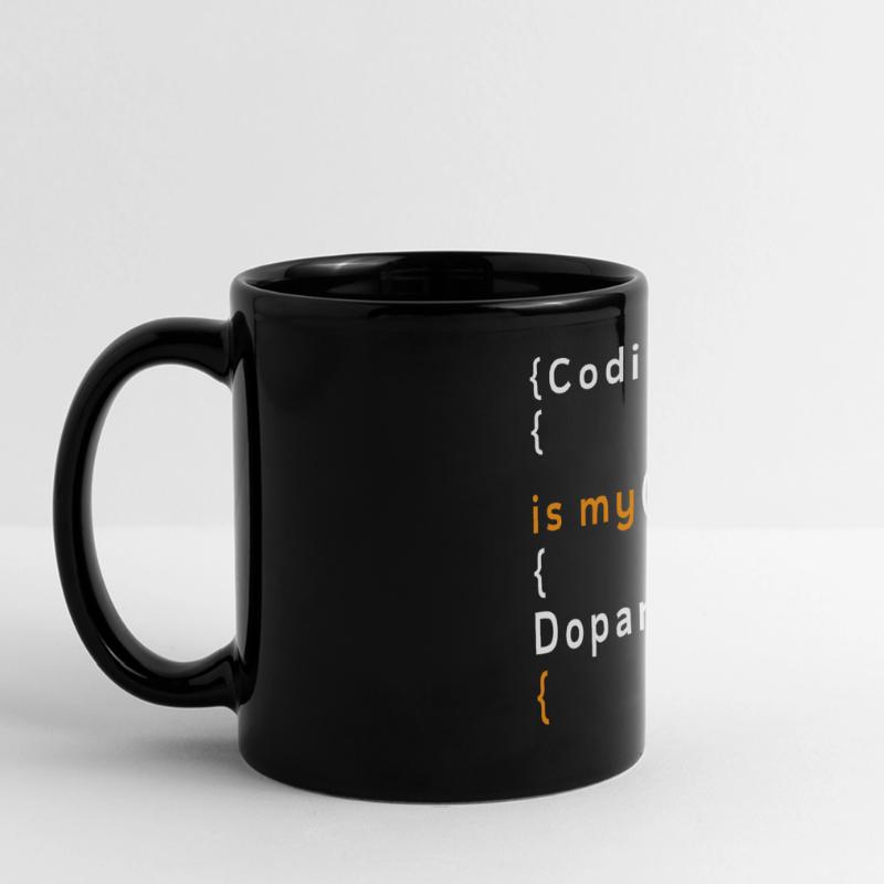 Drôle de codage est mon codeur de dopamine Mug panoramique uni