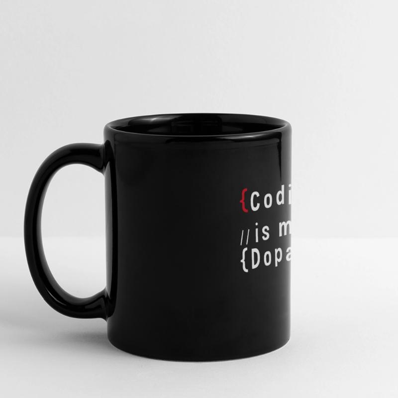 Funny Coding Is My Dopamine Coder Full Colour Panoramic Mug