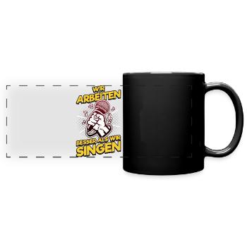 King Karaoke Bar, Party, Firmenfeier Männer Herren - Panorama-Tasse farbig - Schwarz - Vorne