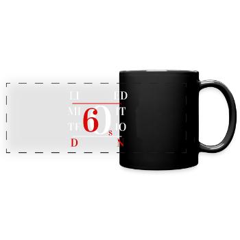 60er Jahre limitierte Auflage - Panorama-Tasse farbig - Schwarz - Vorne