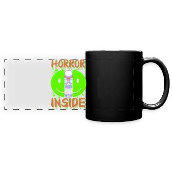 Festival du film d’horreur zombie + Halloween - Mug panoramique uni - noir - Devant