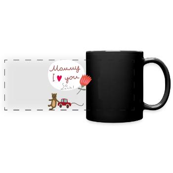 Maman Fête des Mères - Mug panoramique uni - noir - Devant