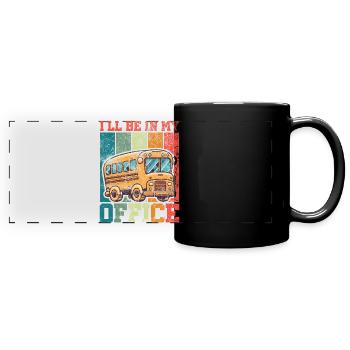 lustiges Busfahrer Schulbusfahrer Spruch Geschenk - Panorama-Tasse farbig - Schwarz - Vorne