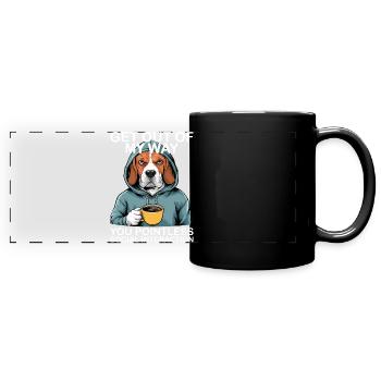 Drôle de beagle - Mug panoramique uni - noir - Devant