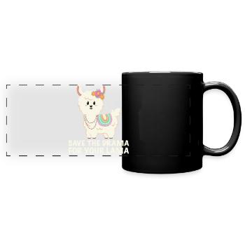 Gardez le drame pour votre lama - Mug panoramique uni - noir - Devant