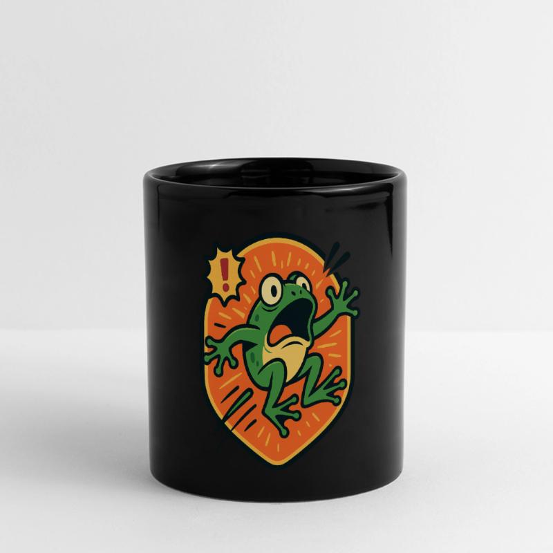 Panic Frog badge Full Colour Panoramic Mug