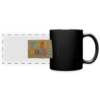 free hugs - Full Colour Panoramic Mug - black - Front