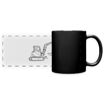 BAGGER - Panorama-Tasse farbig - Schwarz - Vorne