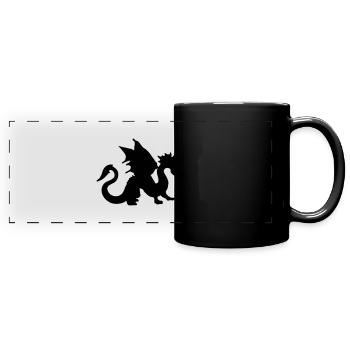 chinesischer drache chinese dragon tattoo fire - Mug panoramique uni - noir - Devant