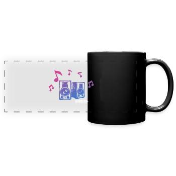 Dj - Panorama-Tasse farbig - Schwarz - Vorne