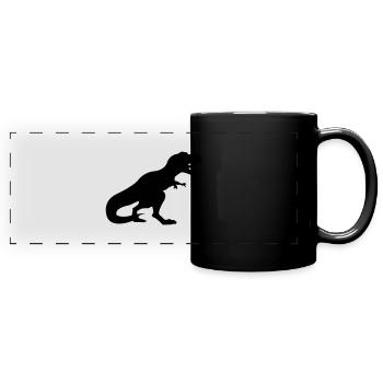 dino_t_rex - Panorama-Tasse farbig - Schwarz - Vorne