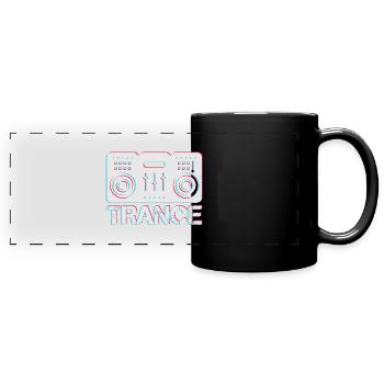 I Love Trance Music - Panorama-Tasse farbig - Schwarz - Vorne