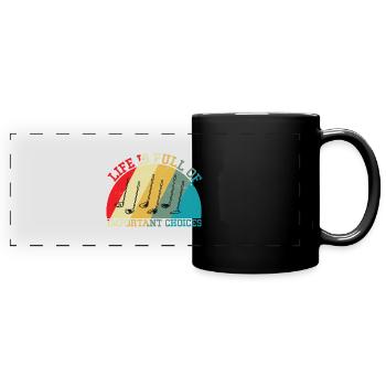 Important Choice Golf - Full Colour Panoramic Mug - black - Front
