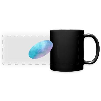 Space Ellipse schräg - Panorama-Tasse farbig - Schwarz - Vorne