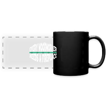 funny quote americas forestry logging - Panorama-Tasse farbig - Schwarz - Vorne