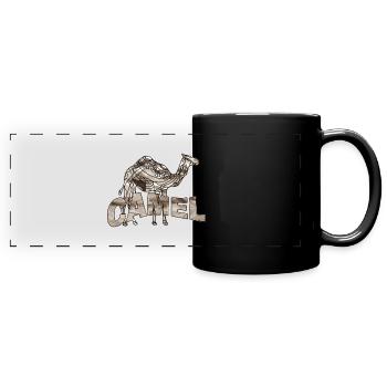 Chameau - Mug panoramique uni - noir - Devant