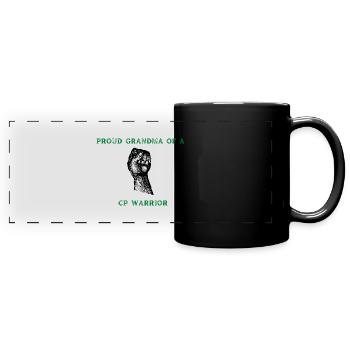 Proud grandma - Full Colour Panoramic Mug - black - Front