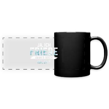 Frieren - Ja, ich friere immer noch ich, 24/7 - Panorama-Tasse farbig - Schwarz - Vorne