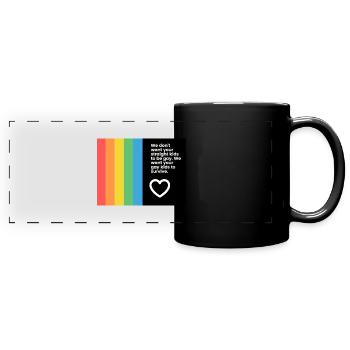 Gay pride - Mug panoramique uni - noir - Devant