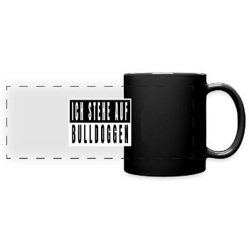 welpe doggie hundehalter haustier cool spaß - Panorama-Tasse farbig - Schwarz - Vorne